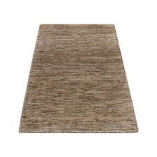 2' x 3' Cashmere Brown Sari Silk Hand Knotted Plain Solid Design Mat Rug R78293