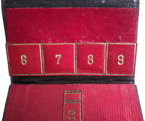 BLOOD'S PATENT HELIX NEEDLES ANTIQUE LTHR/CLTH SEWING NEEDLE AD POUCH, W/NEEDLES - Picture 8 of 14