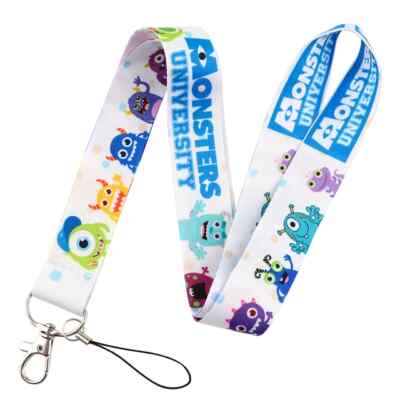 Monsters Inc Cartoon Movie Sulley Mike Boo Characters ID Badge Holder Lanyard