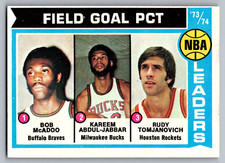 1974-75 TOPPS #146 BOB McADOO/KAREEM ABDUL-JABBAR/RUDY TOMJANOVICH