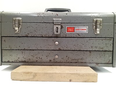 VINTAGE SEARS CRAFTSMAN TOP 65334 TOOL CHEST BOX 2-DRAWER 20”X9-½