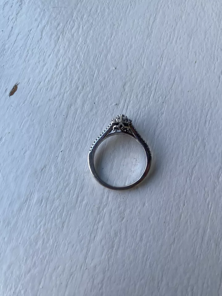 LabGrown Diamonds Marquise-Cut Halo Engagement Ring 3/4 ct tw 14K White Gold SZ8 - Image 3 of 4