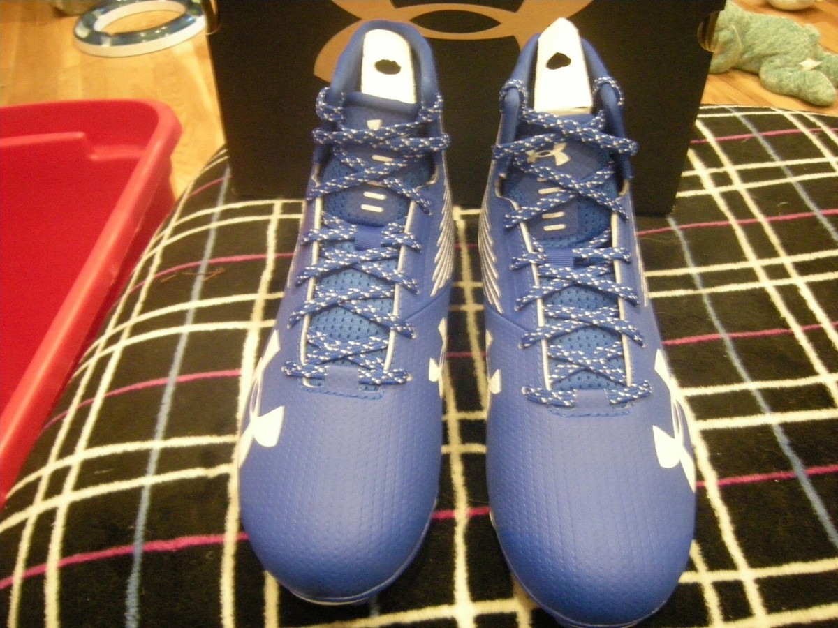 Under Armour Blue & White Hammer MC Molded Football Cleats Shoes Mens Size 6.5 Under Armour Men main image 4