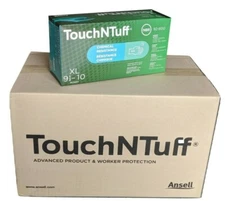 CASE OF 10 BOXES Ansell Nitrile Gloves Chemical Resistance Size XL 92-600
