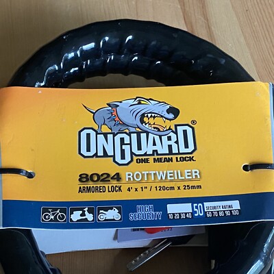 OnGuard 8024 Rottweiler Armored Cable Bike Lock 4' x 1