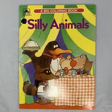 Golden Silly Animals A Big Coloring Book 1127 Vintage Unused Rare VTG HTF 1988