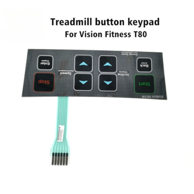 1PC Keyboard for Vision Fitness T80 Treadmill Button Sticker
