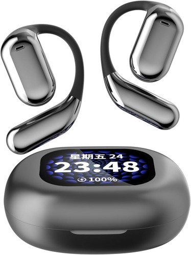 YYK-Q16 Pro Open-Ear Earbuds Bluetooth 5.4 Headsets IPX7 Waterproof (Silver)