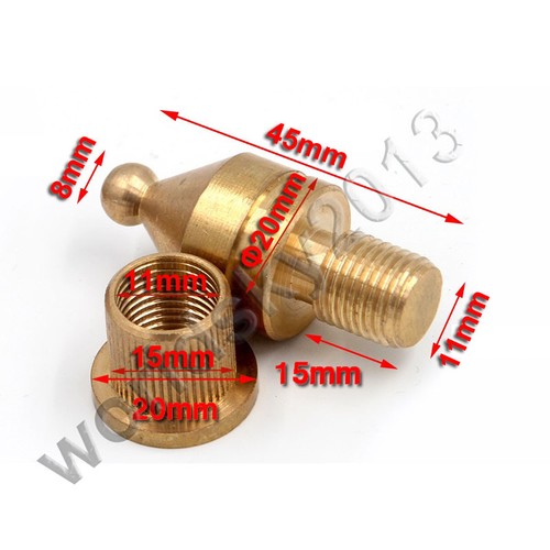 4x Altavoz de cobre Picos Soporte de aislamiento Pies Altavoz Cono Choque Pie Uña M11x45 - Imagen 4 de 4