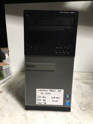 Dell Optiplex 7020 Tower PC Core i5-4590 4th Gen 3.30GHz 8GB 500GB DVDRW Linux - Picture 1 of 8