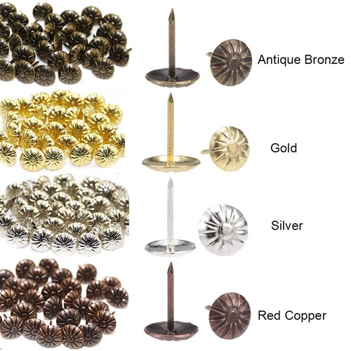 100X Clavos Decorativos Vintage Tapicería Muebles Joyería Sofá Tachuelas Alfileres - Imagen 2 de 15