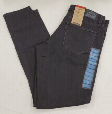 Levi's Womens Mid-Rise Tummy Slimming 311 Shaping Skinny Ankle Jeans - Dark Gray