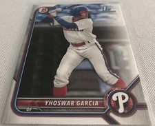 2022 Bowman Baseball Prospects Yhoswar Garcia Philadelphia Phillies 1st Bowman