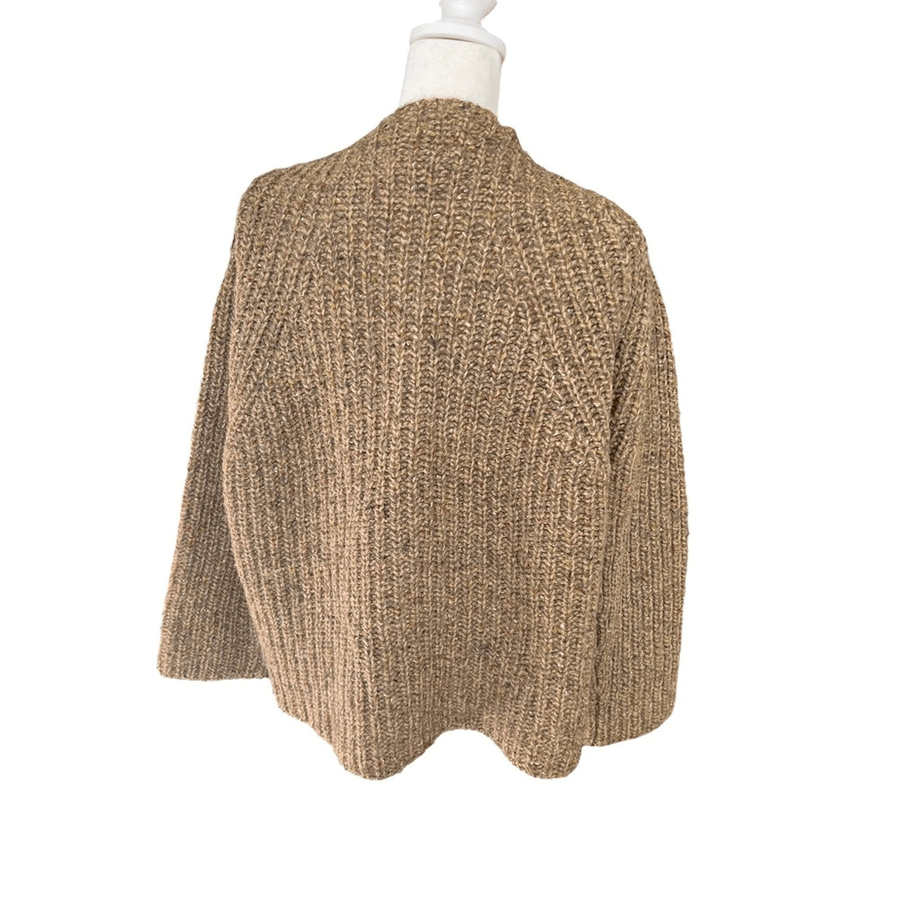 VTG Abercrombie & Fitch Tan 100% Wool Chunky Knit… - image 4