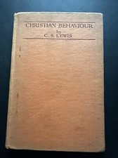 CS Lewis Christian Behaviour 1943 First Edition Fourth Print