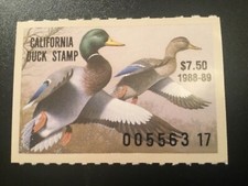 ICOLLECTZONE US California 1988 #19 XF NH Duck Stamp 