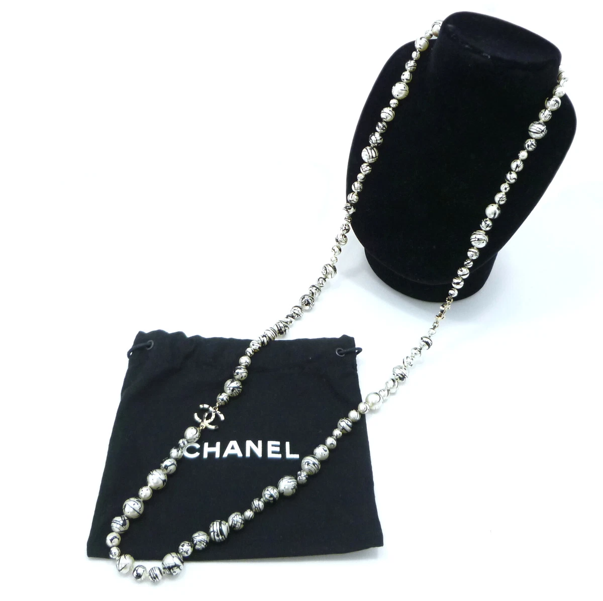 Chanel Light Gold Metal, Strass, And Imitation Pearl CC Necklace, 2021  Available For Immediate Sale At Sotheby's