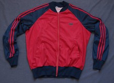 Adidas Jacket Vintage Retro Tracksuit Top Oldschool Track Trefoil 80s 48 Crew