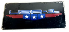 Chroma Graphics Vintage USA 1 License Plate Black Red Blue White