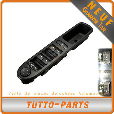 Bouton De Lève-vitre électrique Gauche Pour Peugeot 307 - Noir - Neuf Sous Emballage