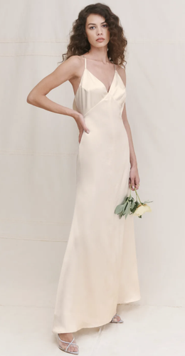 100% Silk Ivory Wedding Dress 