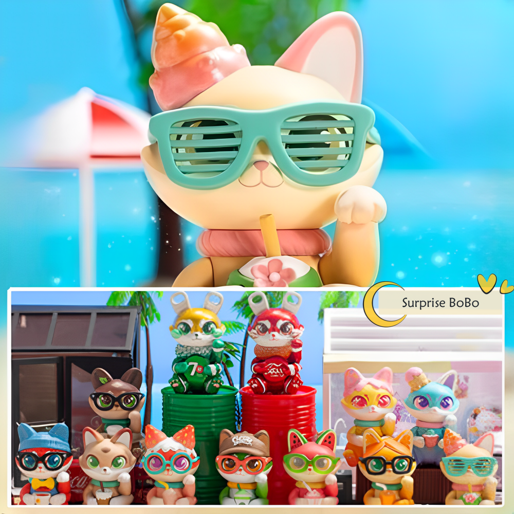 Cassy Cat Summer Drinks Series Confirm Figures New Toys Kawaii