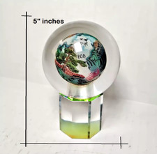 Clear Crystal Ball 100 mm /3.94" with Crystal Base UV Color on the Base
