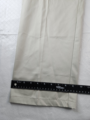 Kirkland Signature Chino Pant Men 36x32 Stone Cotton No Iron Flat Front NWT New - Picture 2 of 16