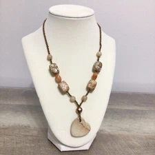 Beaded Multi-Color Fashion Jewelry Necklace with Heart Pendant