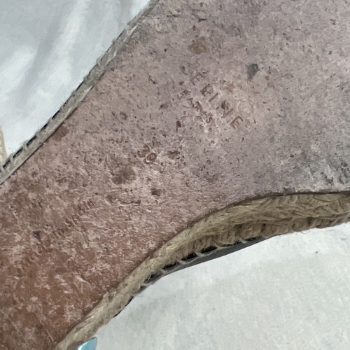 Sandalias CELINE para mujer EU 39 US 9 cuero negro alpargata cuñas - Imagen 9 de 12