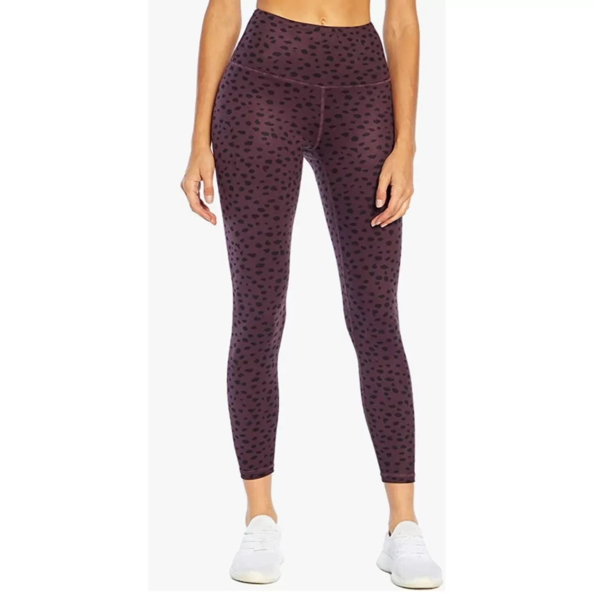 Balance Collection Purple Polka Dot Ladies Athletic Yoga Leggings