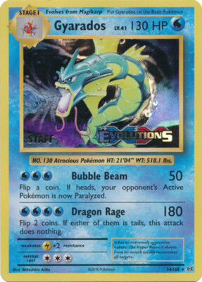 Gyarados - 34/108 - XY Evolutions Staff Prerelease Promo x1