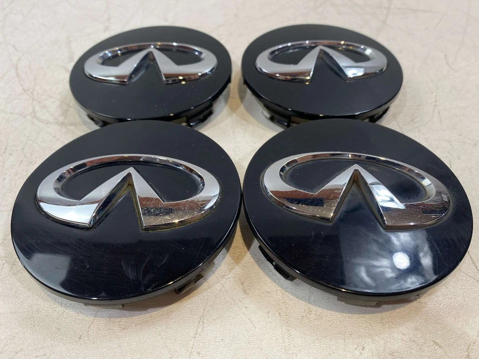 Fits 2018 - 2024 INFINITI QX80 Wheel Center Cap Black Set of 4 403436GW0A OEM - Image 2 of 4