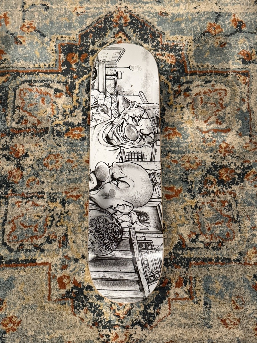 Supreme x Mister Cartoon Skateboard Deck,Black & White Color,New