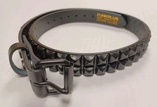 Funk Plus Leather Two Row Pyramid Studded Belt 32 Inch Small NEW