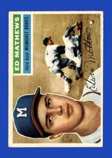 1956 Topps Set-Break #107 Eddie Mathews EX-EXMINT *GMCARDS*