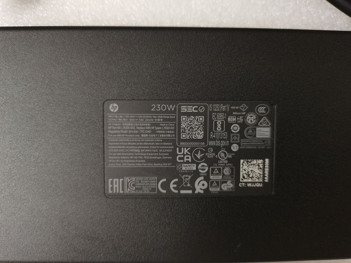 OEM 19.5V 11.8A L76393-003 TPC-DA61 For HP Z2 Mini G4 L76561-001