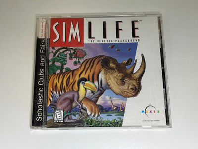 SimLife Genetic Playground Maxis CD-ROM Scholastic Clubs Fairs E Everyone 1992