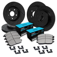 For Mercedes-Benz C220 94-95 Brake Kit eLINE Series Drilled & Slotted Front &