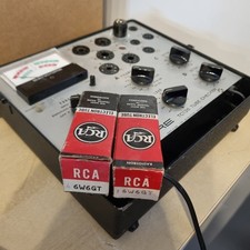 Matched Pair RCA 6W6GT Black Plate Valves Tubes Tested  100% Altec 1570b  184/5 