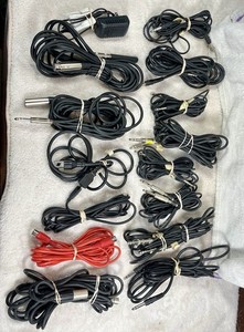 Large Lot Of Patch Audio Cables and Various Other Audio Cables See Pictures