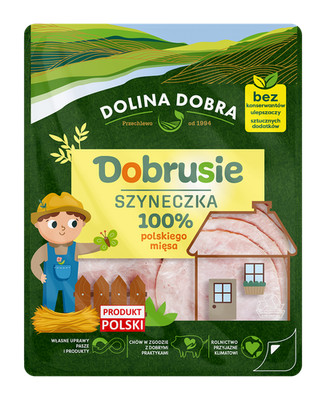 5908226816892 Dobrusie szyneczka 100% polskiego mięsa w plastrach 100g Dolina Do