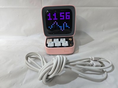 Divoom Ditoo Plus Retro Pixel Art Bluetooth Speaker Alarm Pink