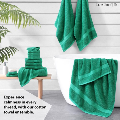 16 Pc Bath Towels - 100% Cotton Towels for Bathroom Premium Quality Hotel To - Picture 3 of 10