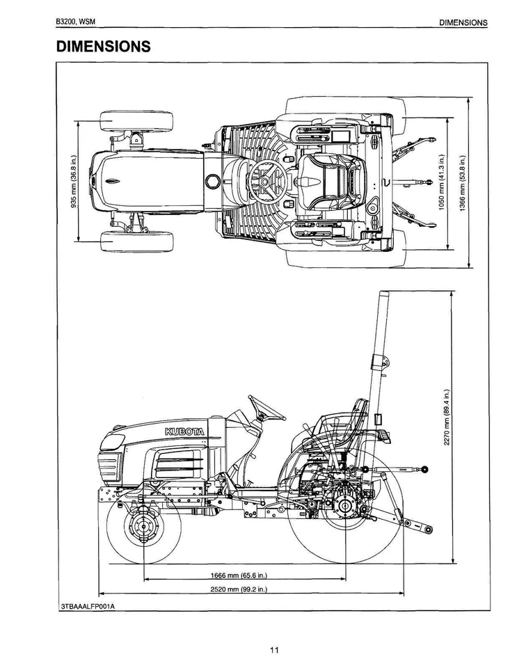KUBOTA B3200 TRACTOR WORKSHOP MANUAL TRACTOR USER GUIDE, EXTRA-DUTY SPIRAL CLOSU - Image 3 of 4