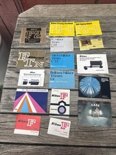 15 Vintage Nikon Camera Instruction Paperwork Manuals Photography Photo F2 FTN F