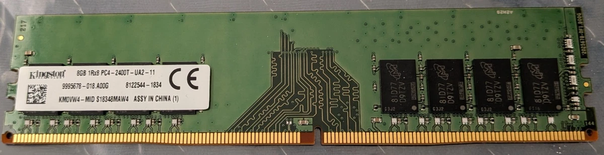 Kingston DDR4 SDRAM 8 GB Capacity per Module Memory (RAM) for sale