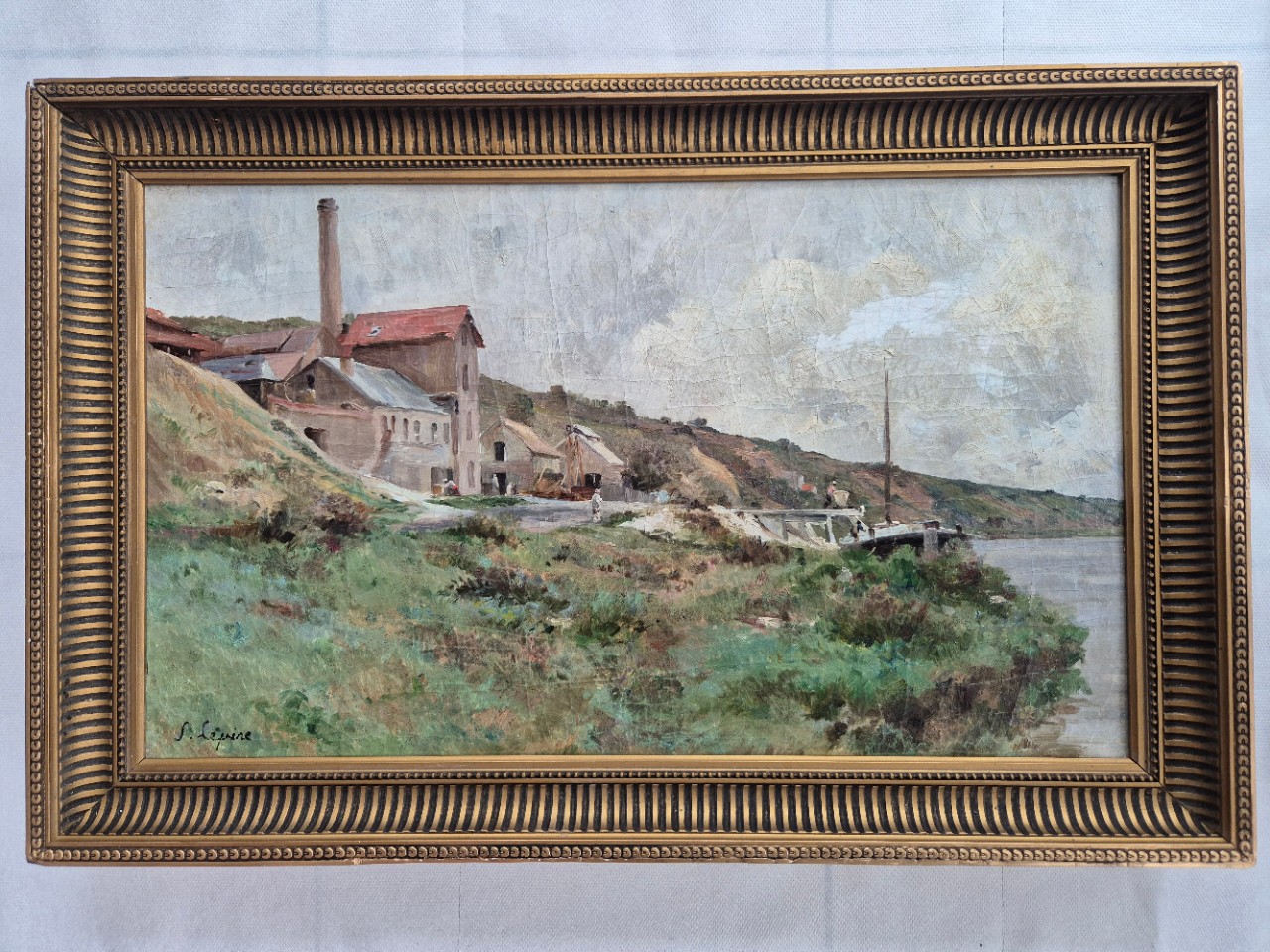 Stanislas Lépine painting. Bords de Seine 1870?