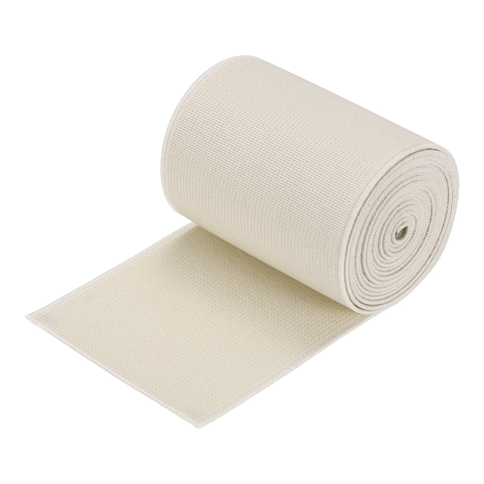Bande Élastique Sergée 2.8" 2 Yard 1 Rouleau Cordon Ruban Élastique Plat Beige