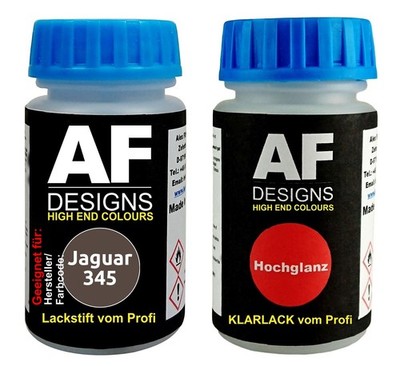 Lackstift für  Jaguar 345 Sandpiper Brown Metallic + Klarlack je 50ml Autolack B